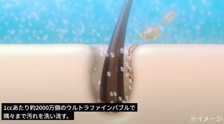 ミラブルは効果ある？効果なし？何がすごいの？13の効果を解説　ミラブルが持つ基本的な機能　ウルトラファインバブルが汚れを落とす