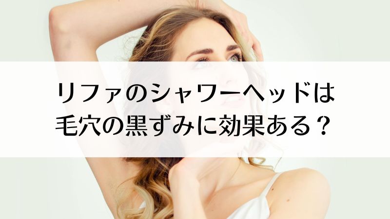 リファのシャワーヘッドは毛穴の黒ずみに効果ある？角栓はとれる？｜リファファインバブル